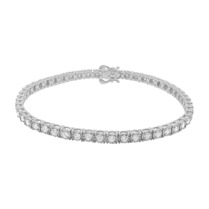 14K GOLD 2 CT DIAMOND ALLISON TENNIS BRACELET