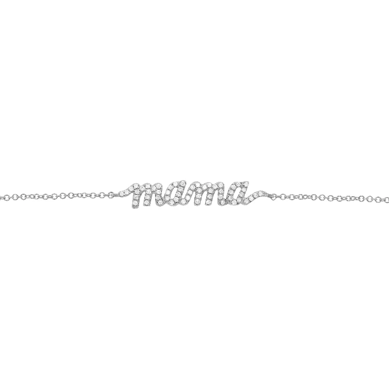 14K GOLD DIAMOND SCRIPT MAMA BRACELET