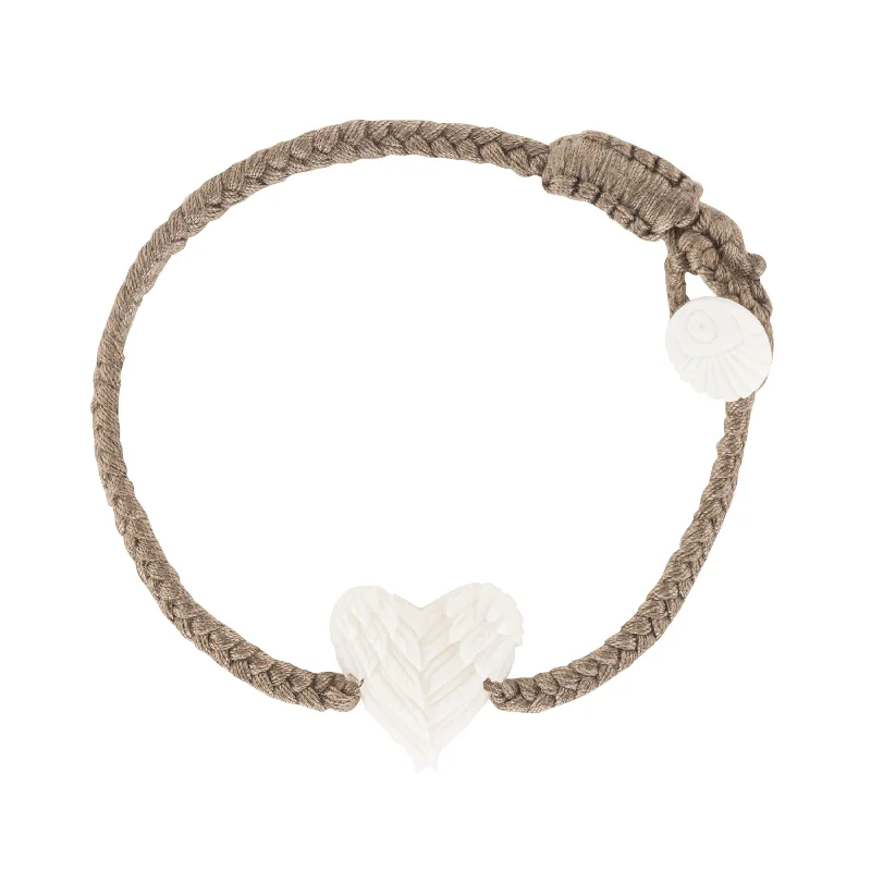 Custom Angel Wings Heart Bracelet