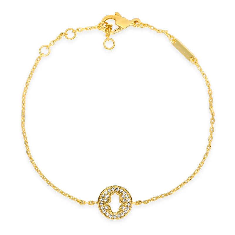 Hamsa Disc Bracelet