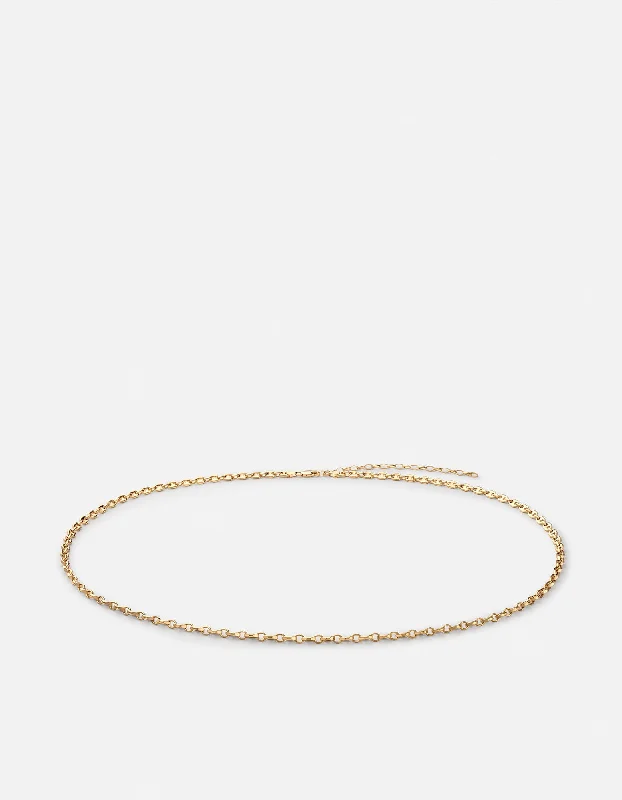 Pyper Link Puff Waist Chain, Gold Vermeil