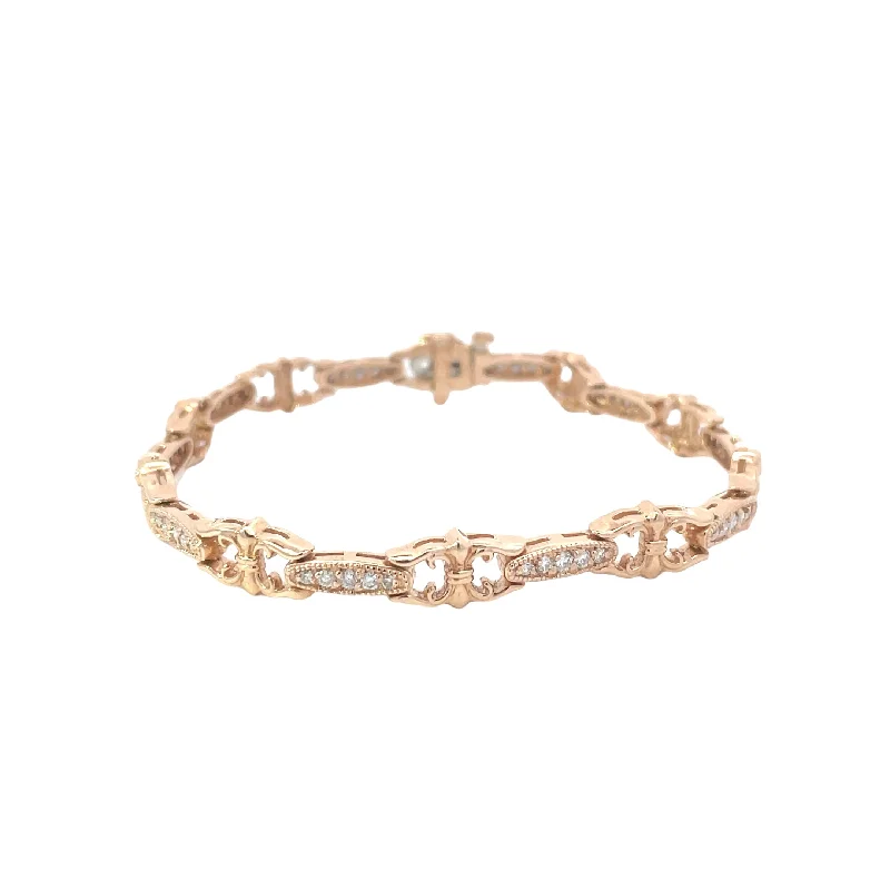 Rose Gold Diamond Decorative Bracelet