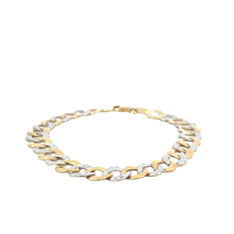 Two Tone Flat Open Link Bracelet