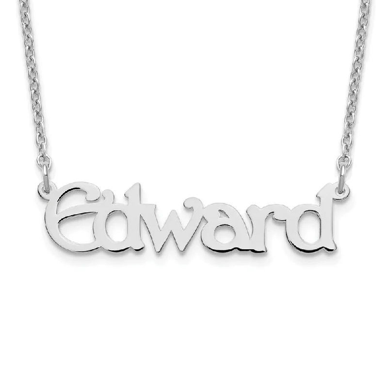 Personalized Polished Bouquet Font Name Necklace