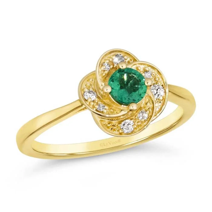 Le Vian Swirl Ring featuring Costa Smeralda Emeralds and Nude Diamonds in 14K Honey Gold