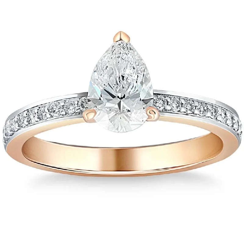 1 1/5Ct Oval Diamond Engagement Lab Grown in White, Yellow, or Rose Gold