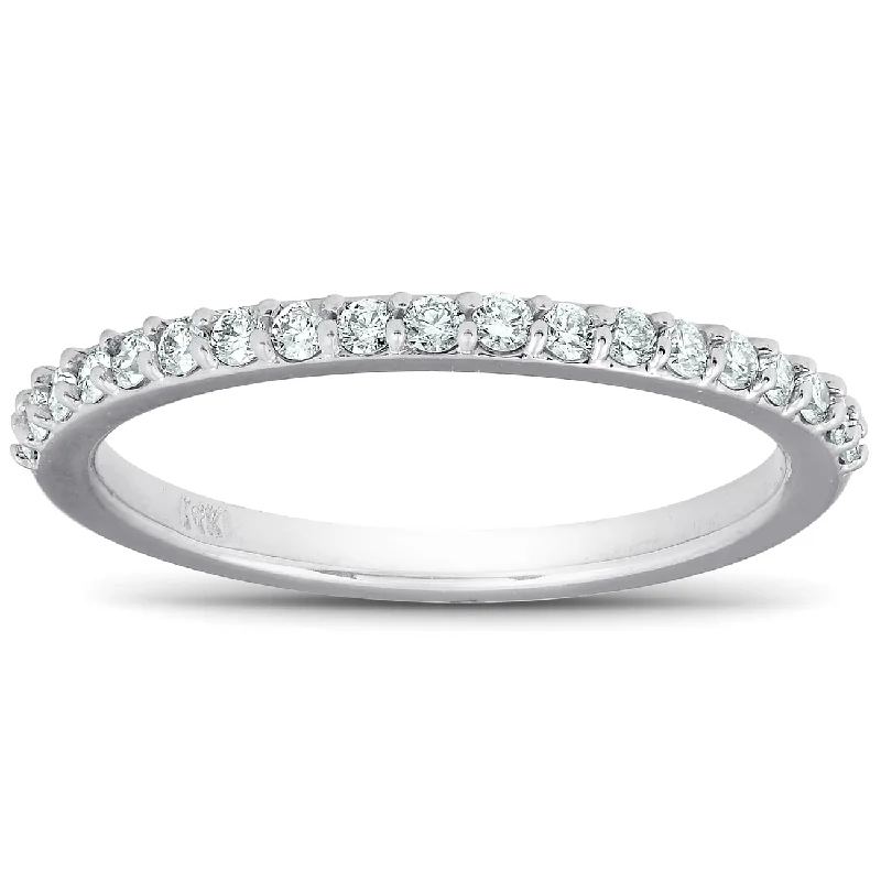 1/4Ct Diamond Ring Matching Engagement Band White Gold