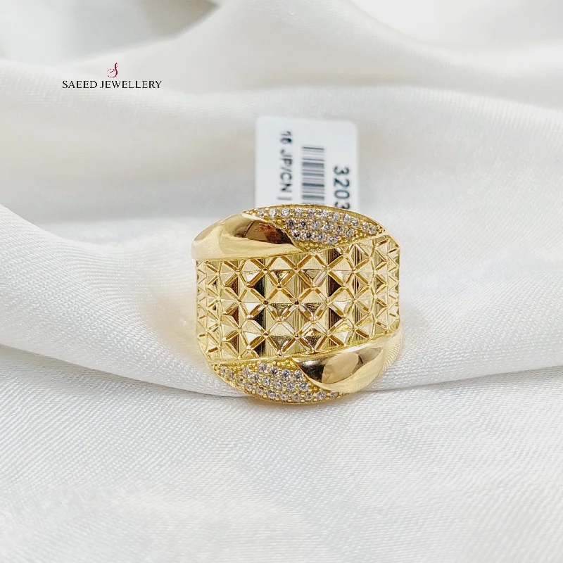 Zircon Studded Italian Ring