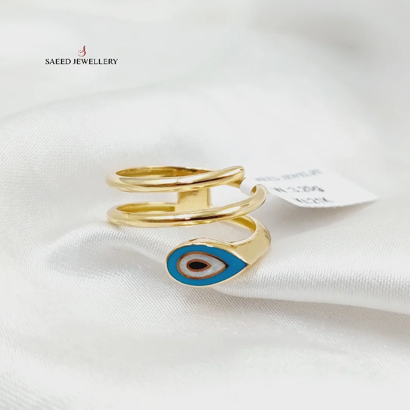 Enameled Eye Ring