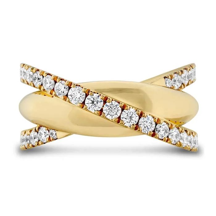 Hearts On Fire .75CTW Grace XX Ring in 18K Yellow Gold