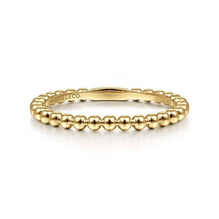 Gabriel & Co. Open Diamond Tipped Stackable Ring in 14K Yellow Gold