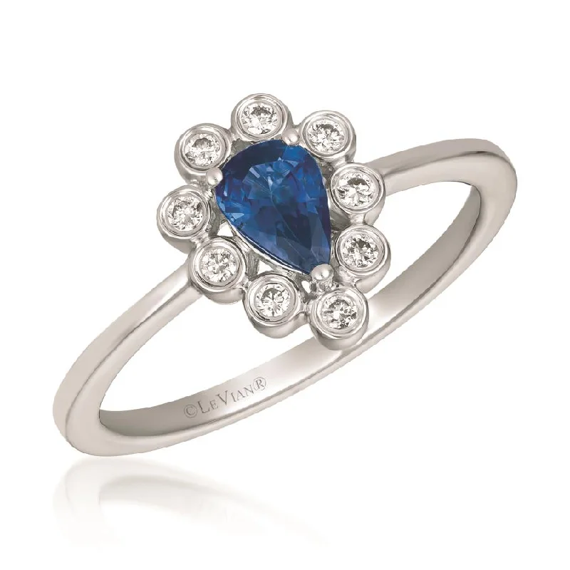 Le Vian Ring featuring Blueberry Sapphire and Vanilla Diamonds in 14K Vanilla Gold