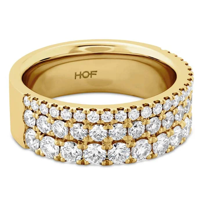 Hearts On Fire Grace Triple Row Ring in 18K Yellow Gold