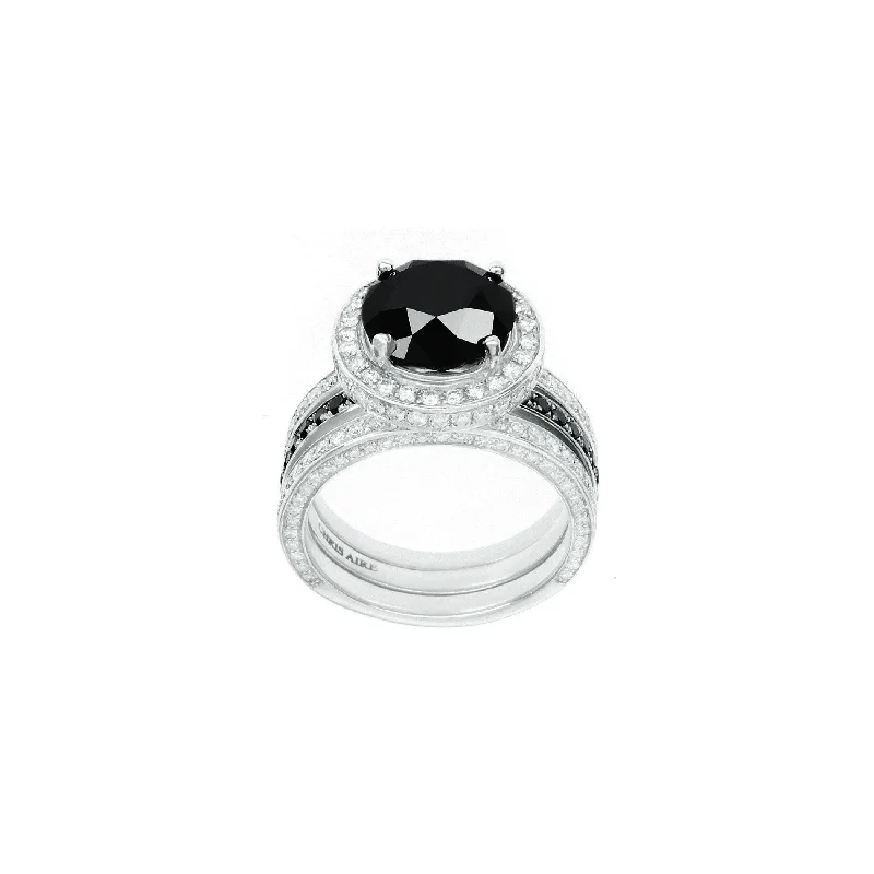 Sarah - Black Diamond Engagement Ring