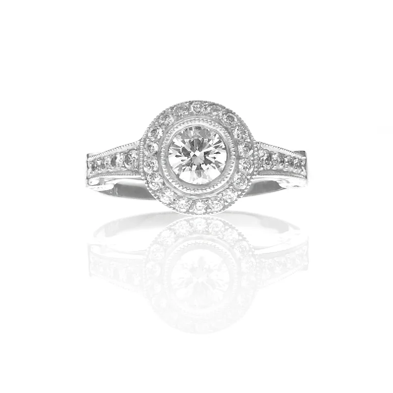 Engagement Ring - Platinum And Diamonds Ring