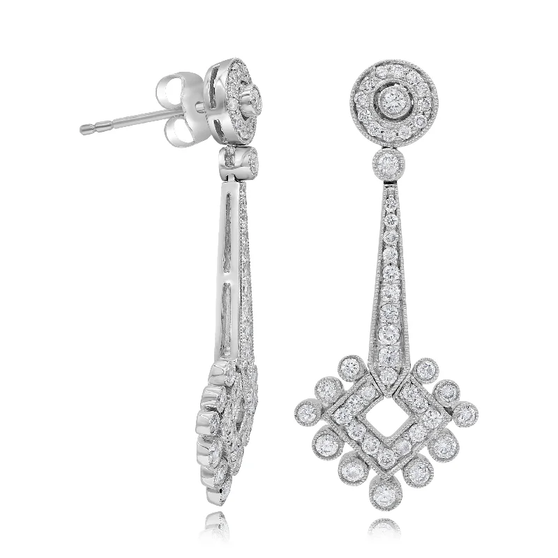 1.18ct Diamond Earrings set in 18KT White Gold / CXE00002