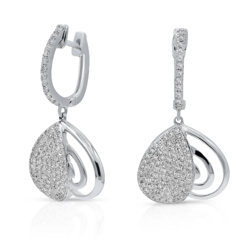 0.65ct Diamond Earrings set in 14KT White Gold / E10715B