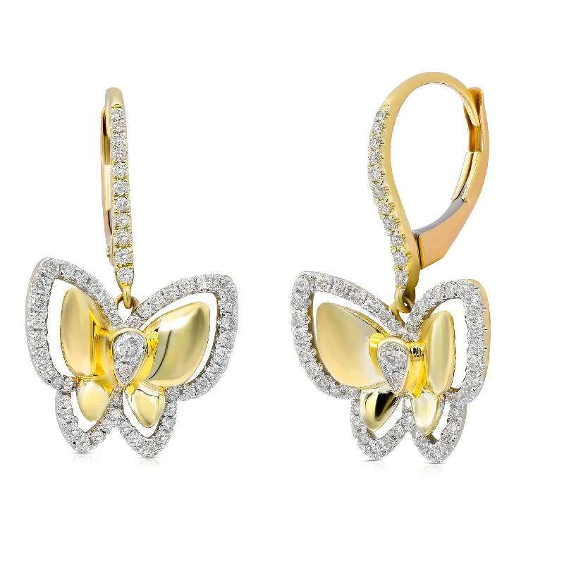 0.50ct Diamond Earrings set in  14KT Yellow Gold / E25270A