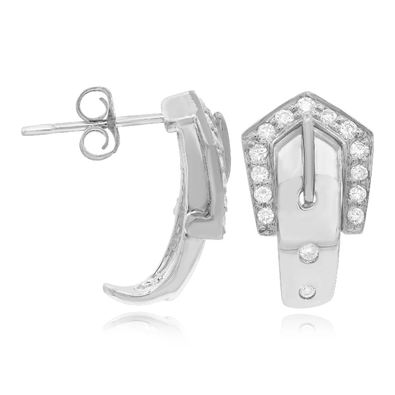 0.42ct Diamond Earrings set in 18KT White Gold / E3766