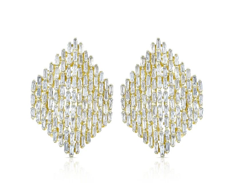 1.48ct Diamond Earrings set in 14KT Yellow Gold / E56669