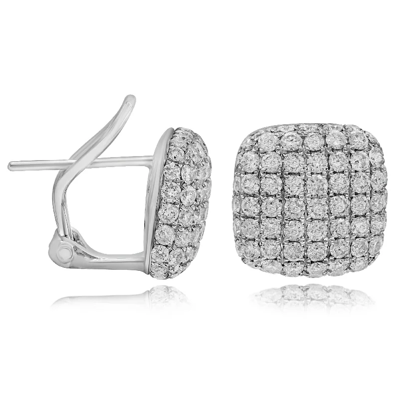 2.06ct Diamond Earrings set in 14KT White Gold / E7219