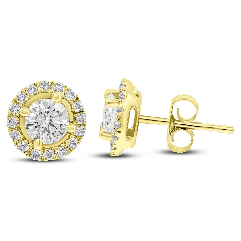 1.02ct Diamond Earrings set in 14KT Yellow Gold / E8823E5