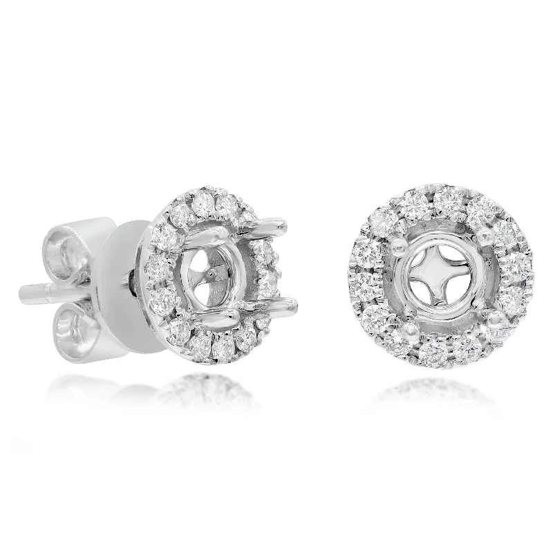 0.18ct Diamond Earrings set in 14KT White Gold / EA283B7