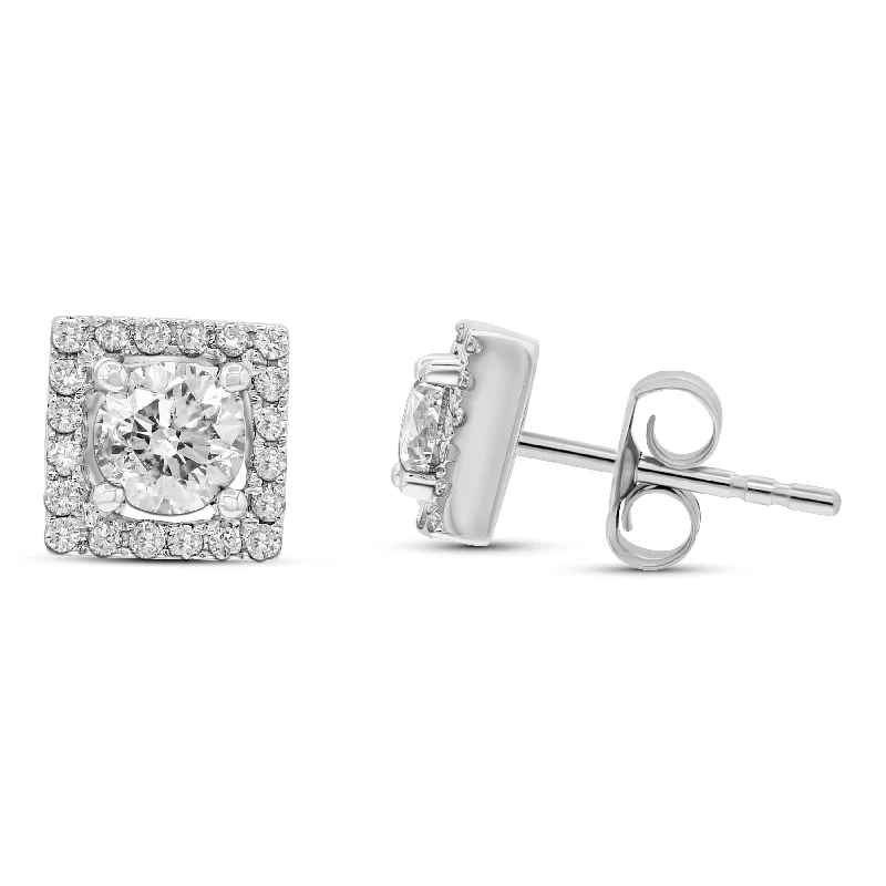 1.06ct Diamond Earrings set in 14KT White Gold / EA731D3