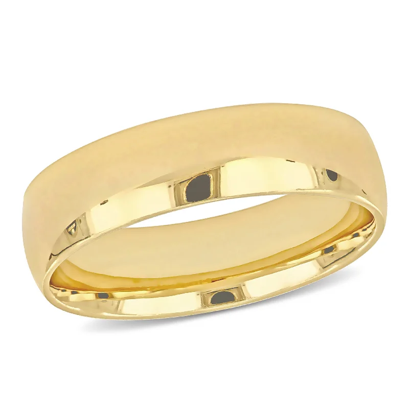 Miadora 6mm Polished Finish Wedding Band in 14k Yellow Gold