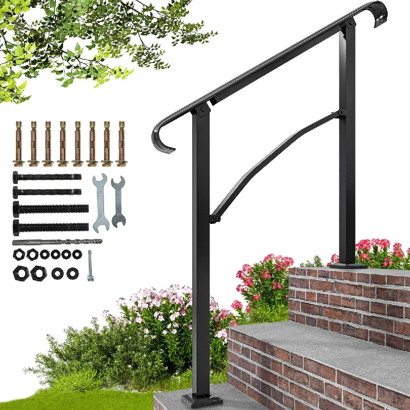 Moasis 3/5FT Straight Curly Handrail Outdoor Stairs Outdoor