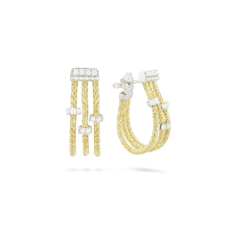 Piero Milano GOA 3 Strand Hoop Earrings