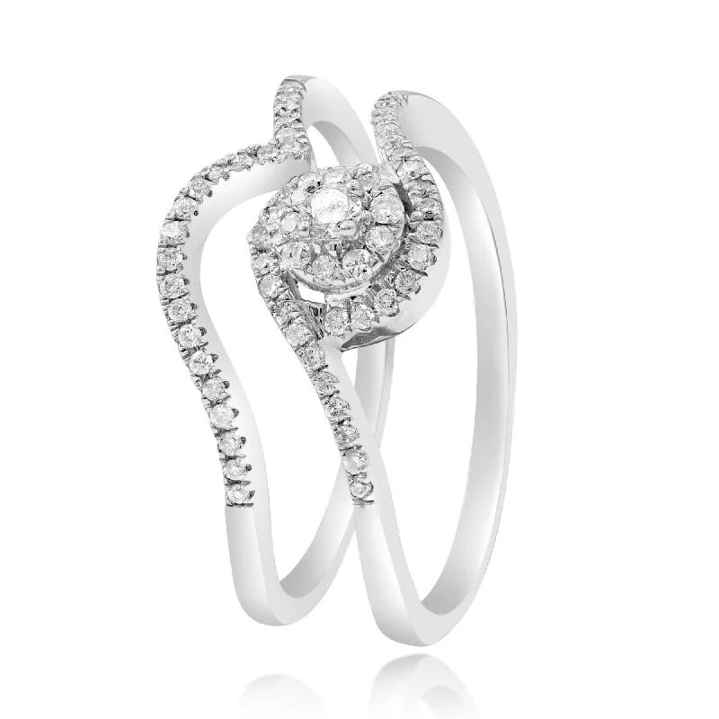 0.33ct Diamond Ring set in 14KT White Gold / FORR5970C