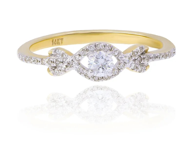 0.28ct Diamond Ring set in 14KT Yellow Gold / JBBR44629