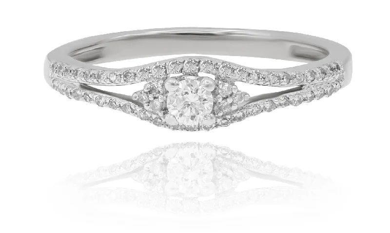 0.27ct Diamond Ring set in 14KT White Gold / JBBR44648