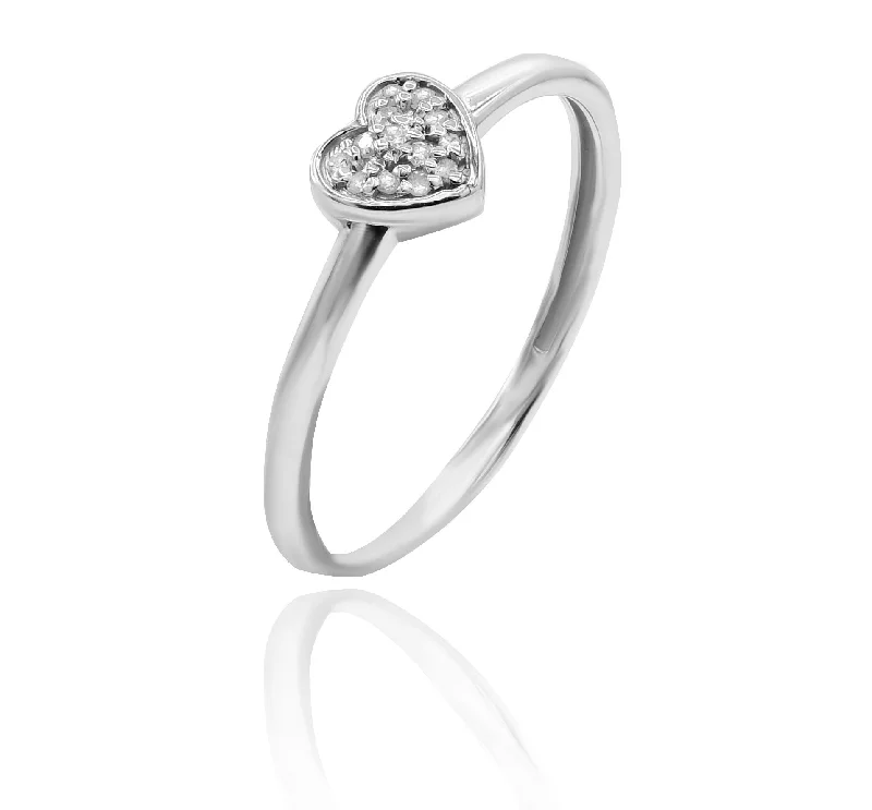 0.04ct Diamond Ring set in 14KT White Gold / R09932A4