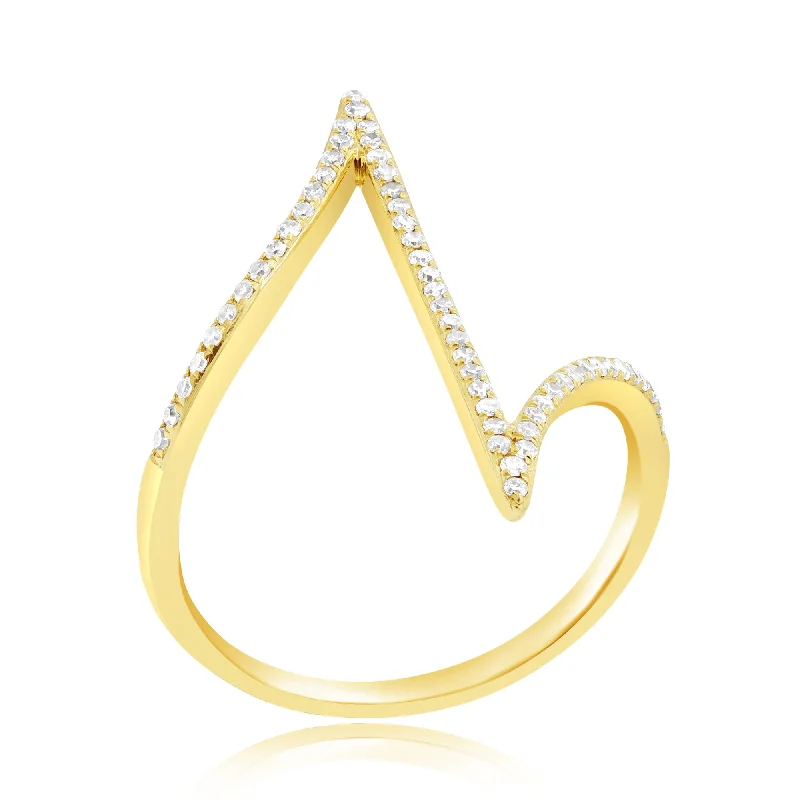 0.22ct Diamond Ring set in 14KT Yellow Gold / R10984A