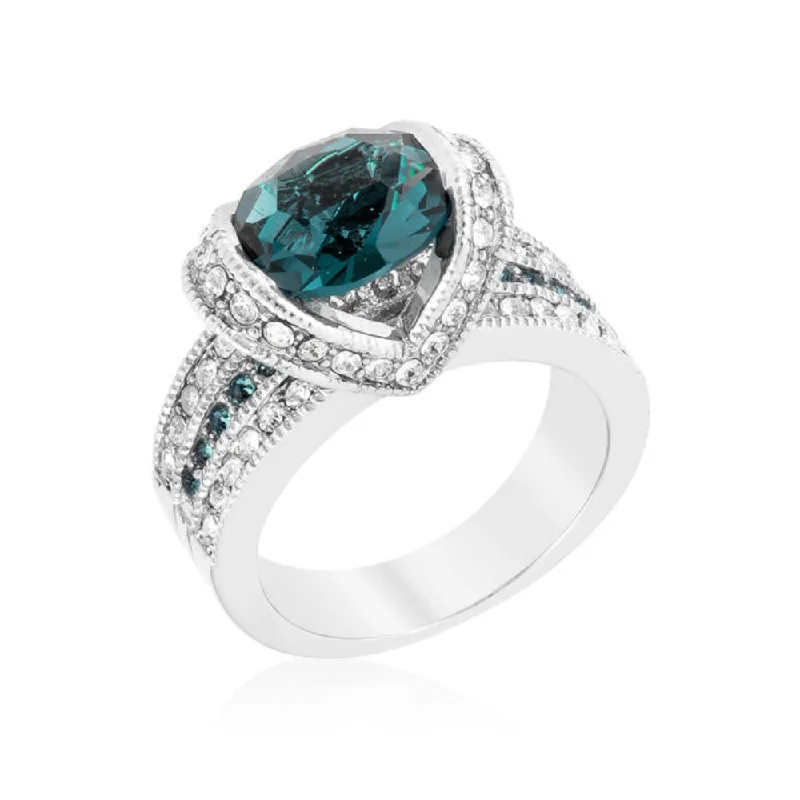 Stunning Ovaline Blue Ring - Elegant Design And Timeless Beauty