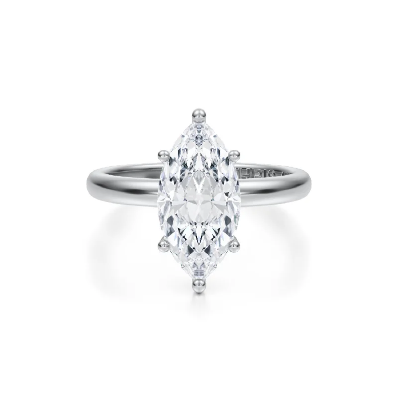 Engagement Ring - 3.00-Carat Marquis Brilliant Diamond Solitaire Engagement Ring