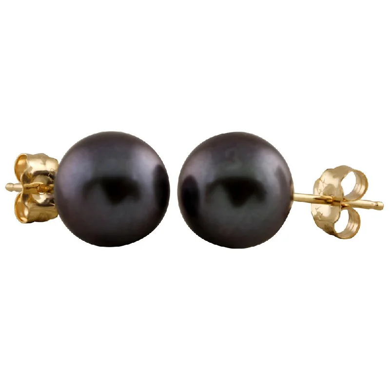 14k Yellow Gold Freshwater Pearl Polished Earrings (7-8mm)