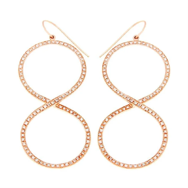 GOLD INFINITY DIAMOND EARRINGS