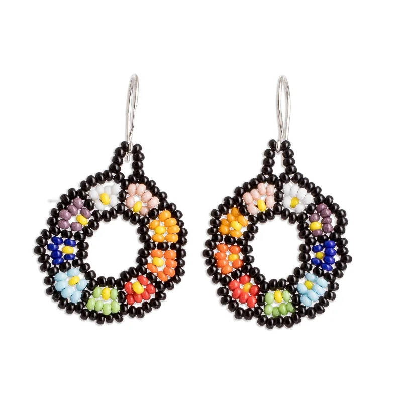 Novica Handmade Floral Dream Beaded Dangle Earrings