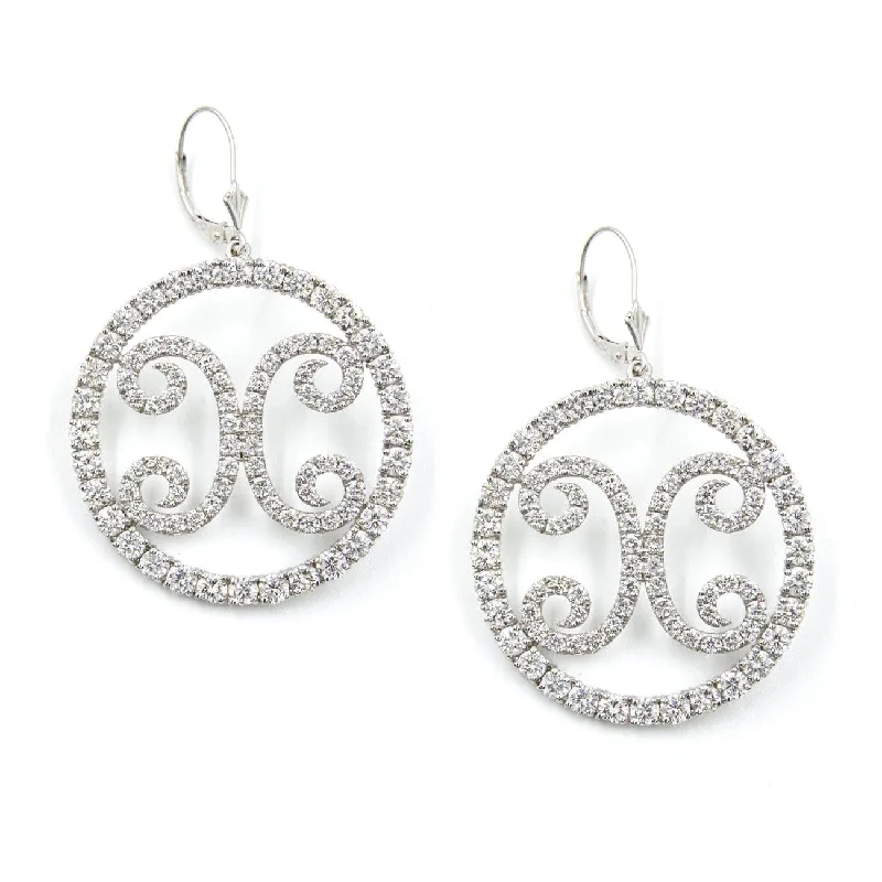 Queen - White Gold and Diamond Earrings