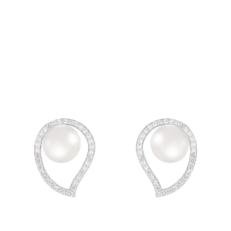 Stud Push Back Pearl Earrings